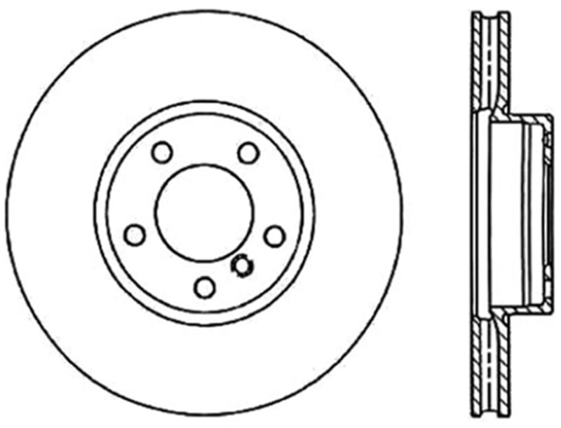 StopTech 04-10 Porsche Cayenne Front Left Slotted Cryo Rotor