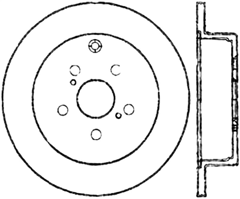 StopTech Power Slot 00-05 Celica GTS/01-05 GT/05-09 tC CRYO Rear Right Rotor