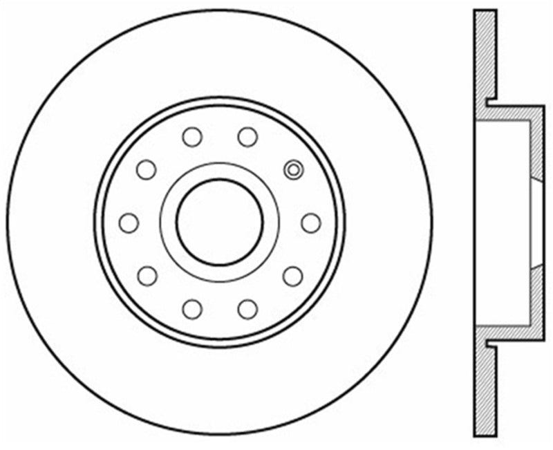 StopTech Power Slot 05-10 VW Jetta (except Wagon) Rear Right Slotted CRYO Rotor